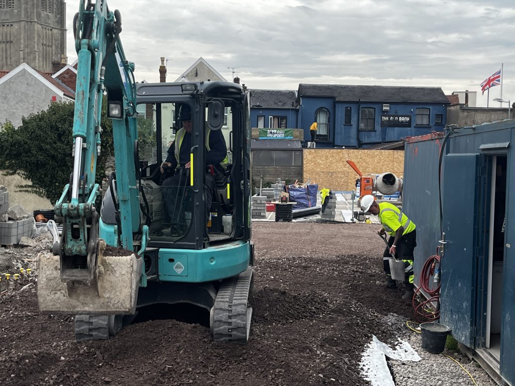 Digger on site